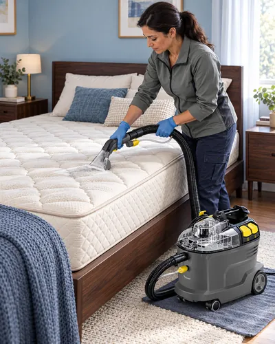 Traitement d’un matelas avec un embout d’extraction textile